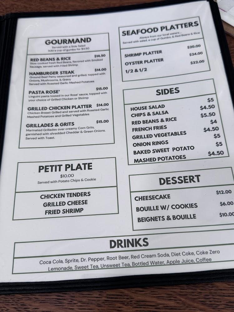 Lafourche Landing Menu image 2